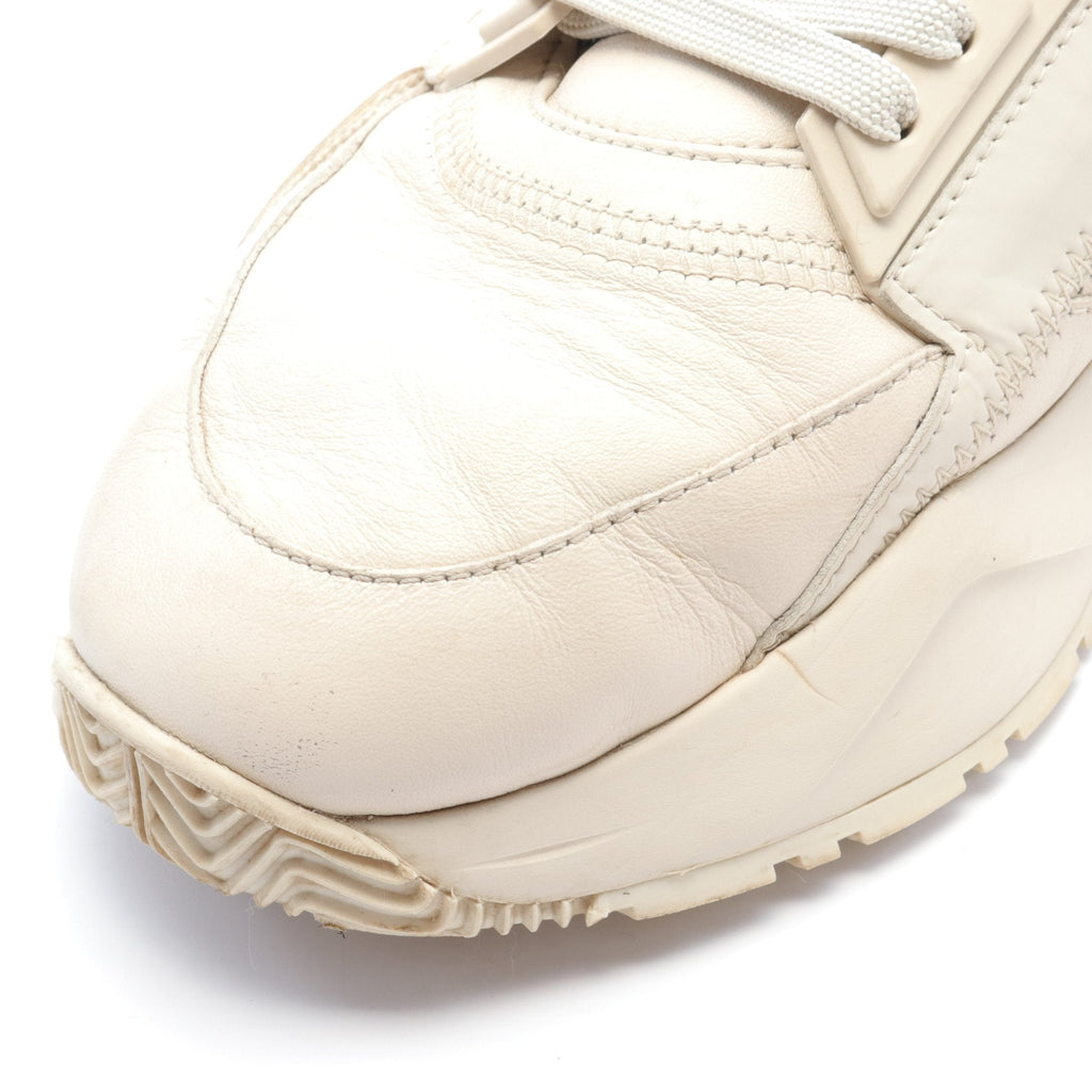 FENDI FLOW Flow Sneakers Leather Canvas Ivory