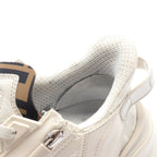 FENDI FLOW Flow Sneakers Leather Canvas Ivory