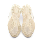 FENDI FLOW Flow Sneakers Leather Canvas Ivory