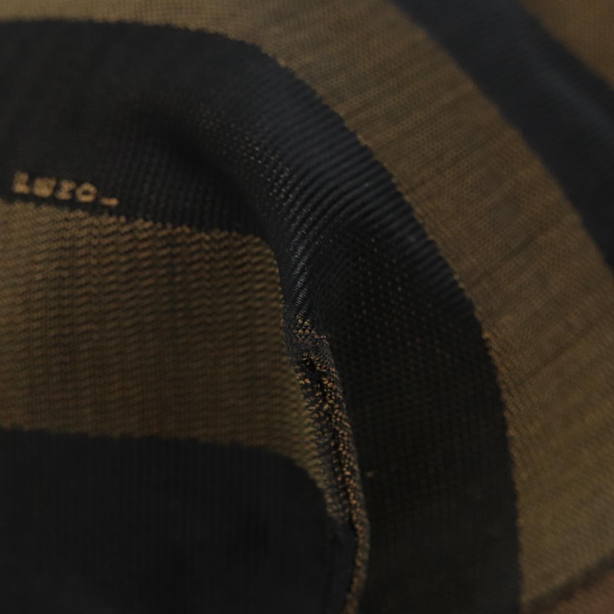 FENDI Pecan Canvas Tote Bag Brown Black gold89144