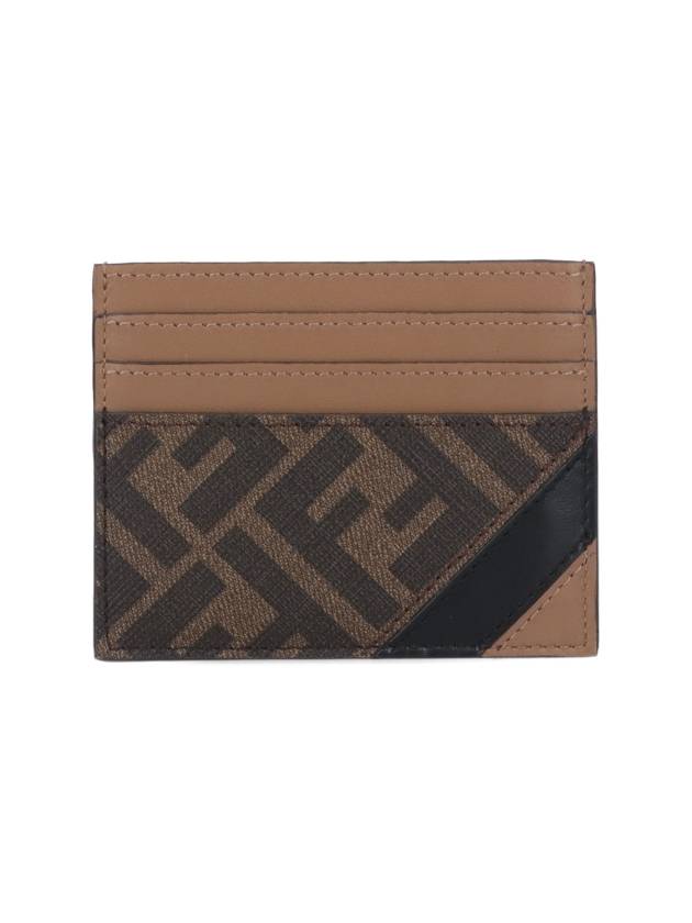 Fendi FF Logo Card Wallet Brown