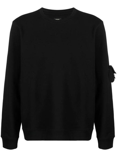 Fendi Baquette Crew Neck Cotton Sweatshirt Black