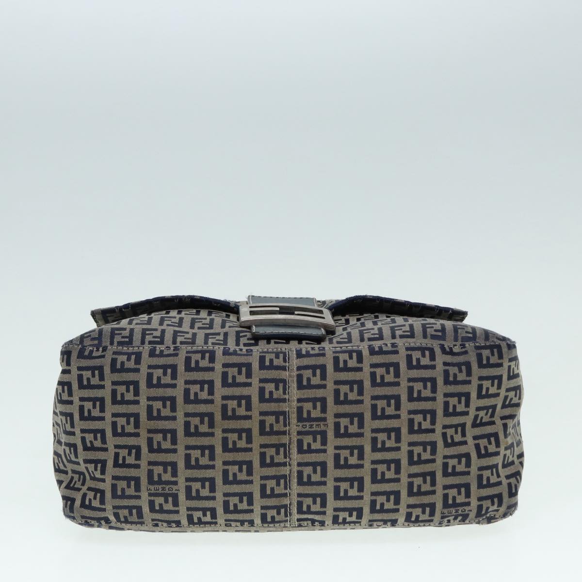FENDI Zucchino Canvas Mamma bucket Hand Bag Navy89278