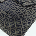 FENDI Zucchino Canvas Mamma bucket Hand Bag Navy89278