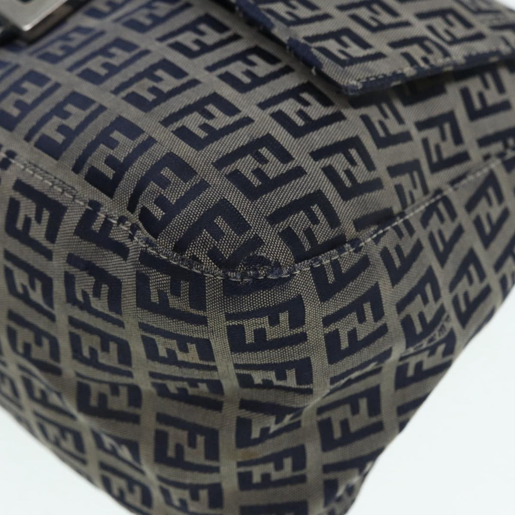 FENDI Zucchino Canvas Mamma bucket Hand Bag Navy89278