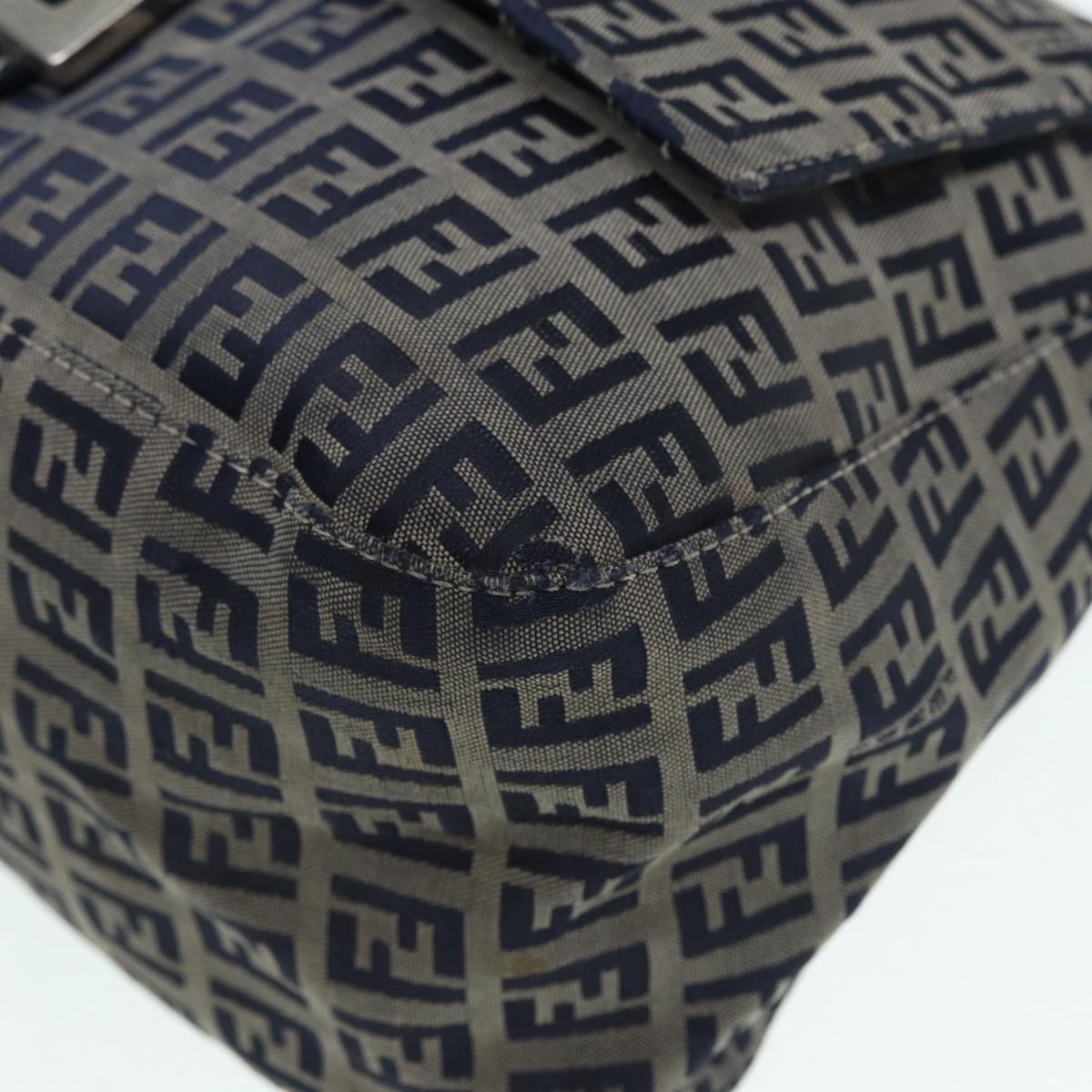 FENDI Zucchino Canvas Mamma bucket Hand Bag Navy89278