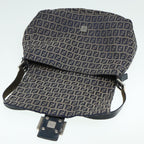FENDI Zucchino Canvas Mamma bucket Hand Bag Navy89278