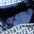 FENDI Zucchino Canvas Mamma bucket Hand Bag Navy89278