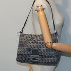 FENDI Zucchino Canvas Mamma bucket Hand Bag Navy89278