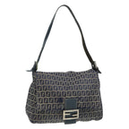 FENDI Zucchino Canvas Mamma bucket Hand Bag Navy89278