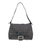 FENDI Zucchino Canvas Mamma bucket Hand Bag Navy89278