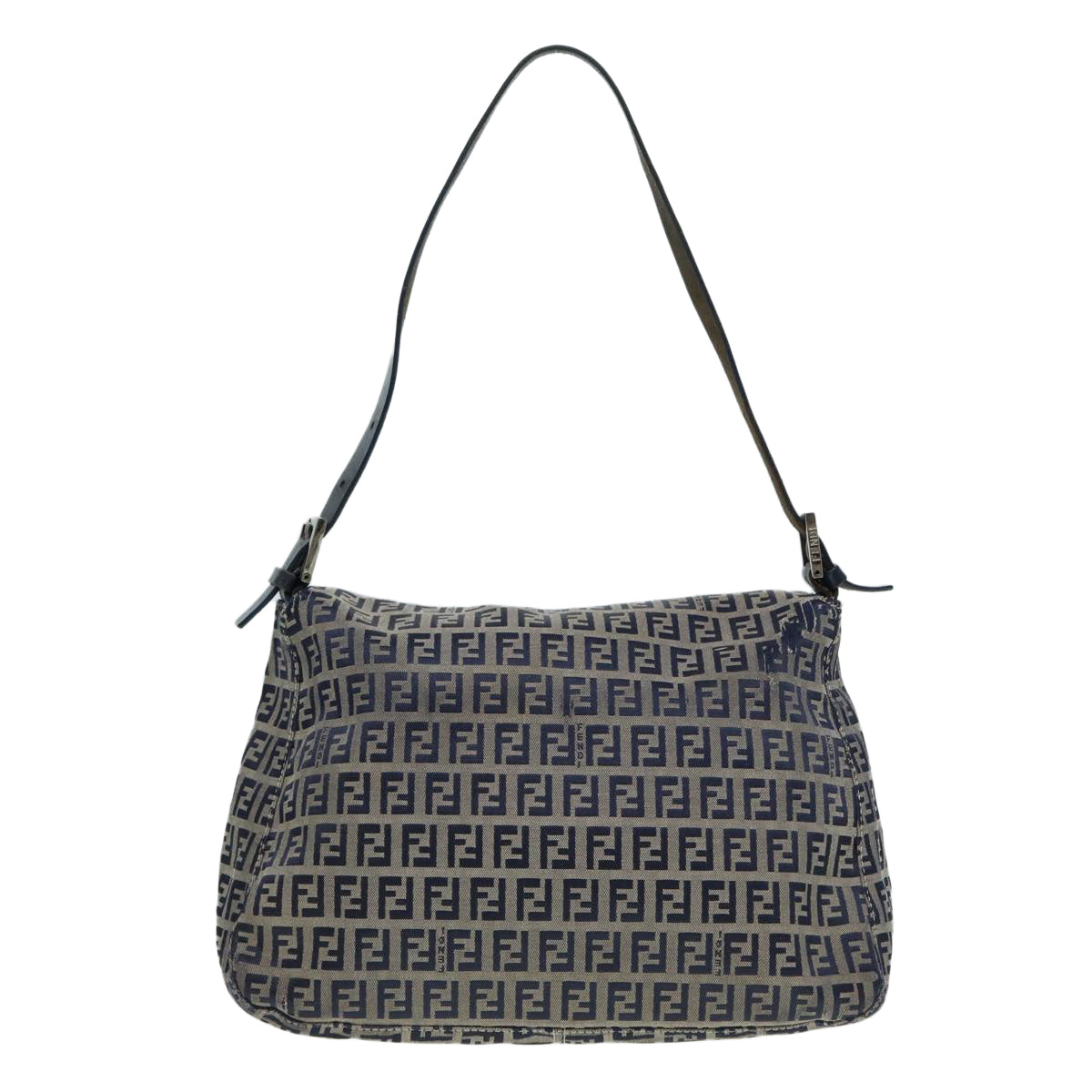 FENDI Zucchino Canvas Mamma bucket Hand Bag Navy89278