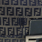 FENDI Zucchino Canvas Mamma bucket Hand Bag Navy89278