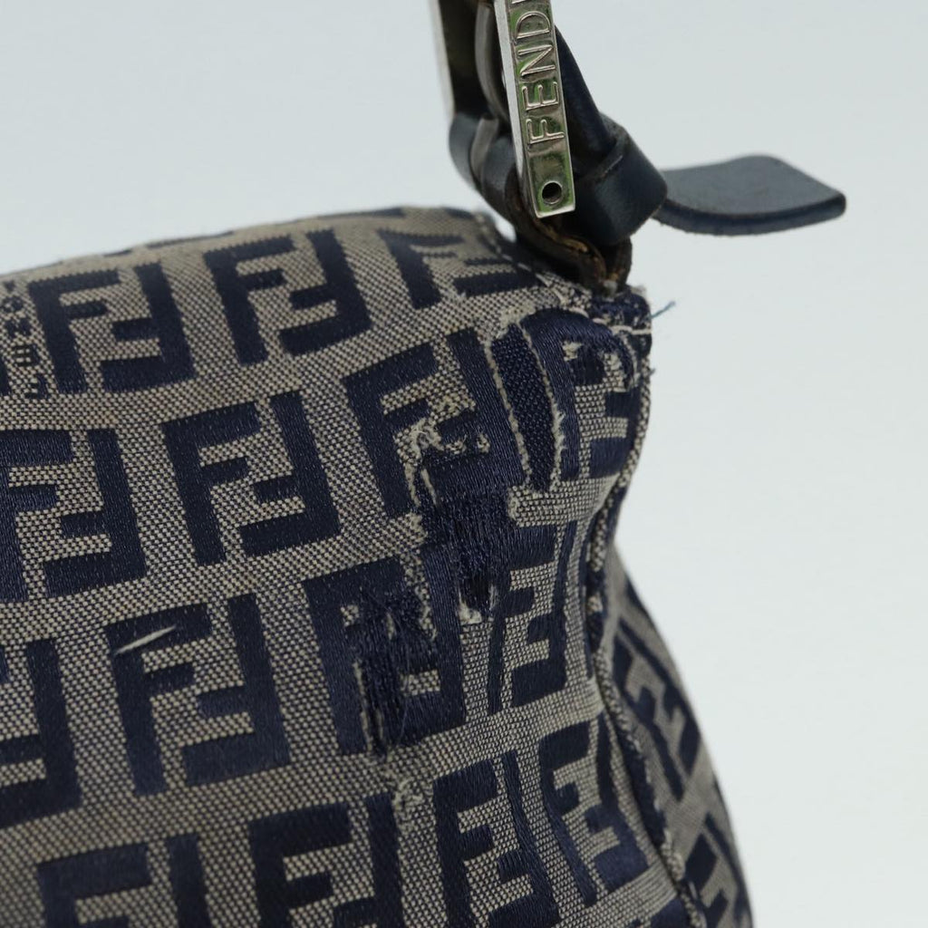 FENDI Zucchino Canvas Mamma bucket Hand Bag Navy89278
