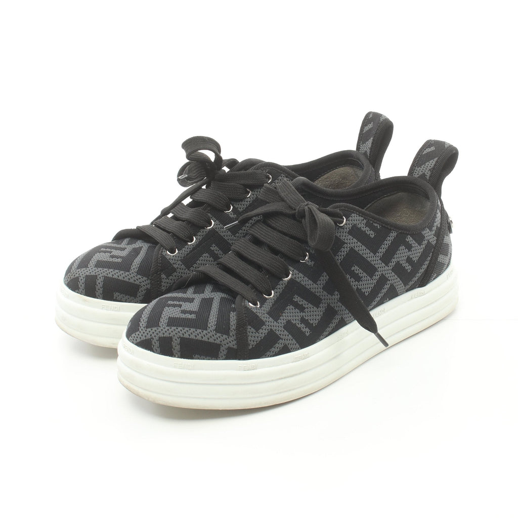 FENDI Zucca Sneakers Fabric Gray Black