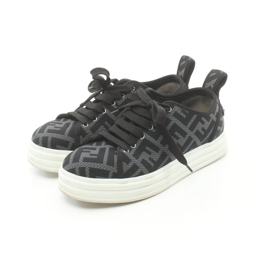 FENDI Zucca Sneakers Fabric Gray Black