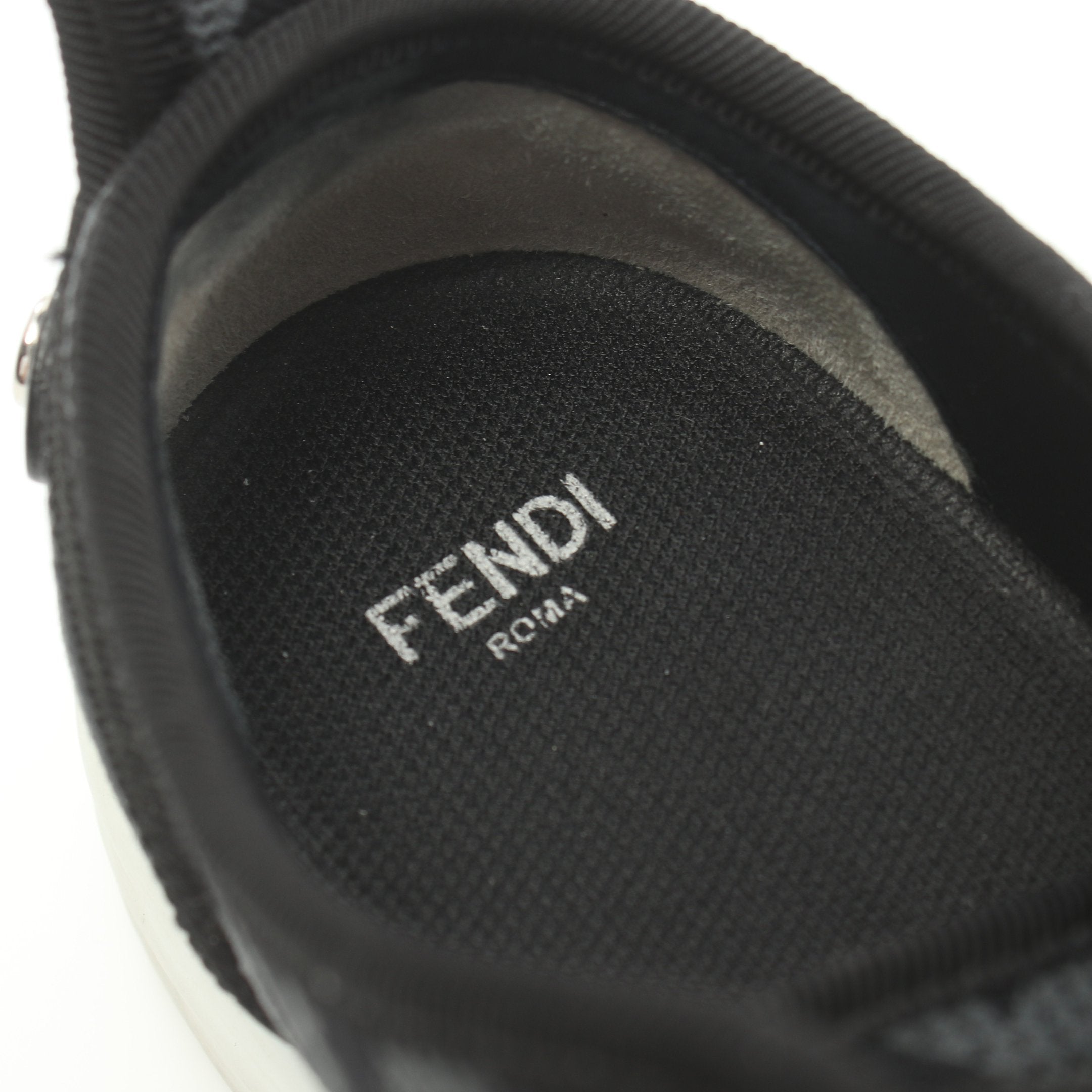 FENDI Zucca Sneakers Fabric Gray Black