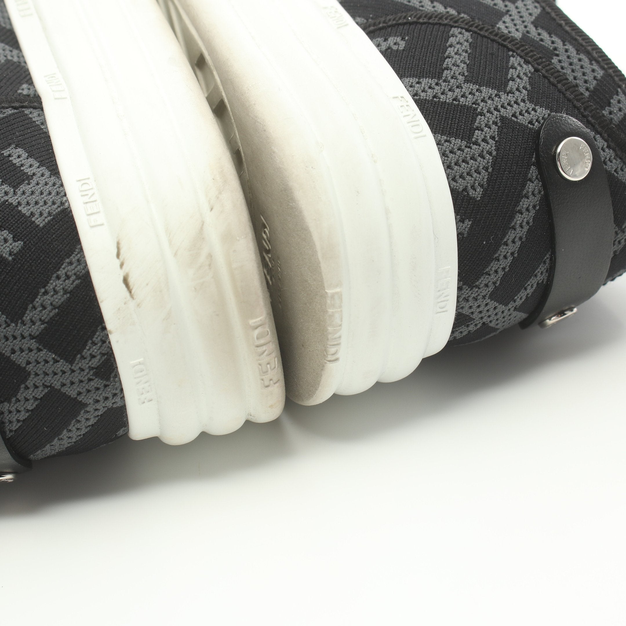 FENDI Zucca Sneakers Fabric Gray Black