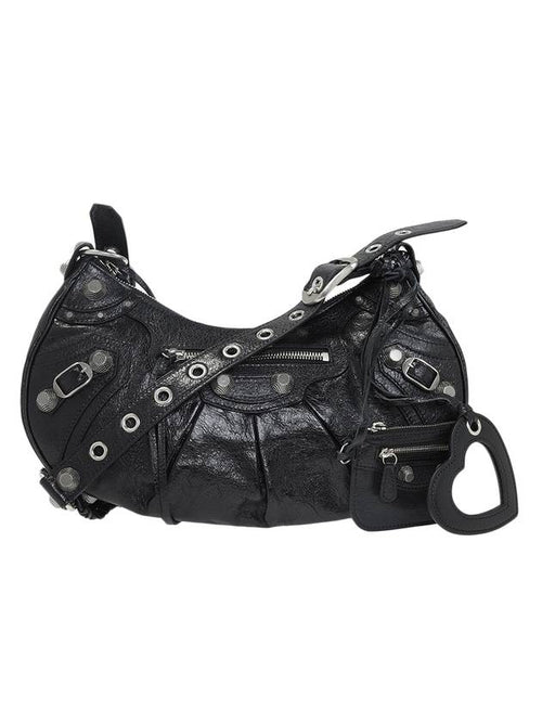 Balenciaga Le Cagole Small Leather Shoulder Bag Black