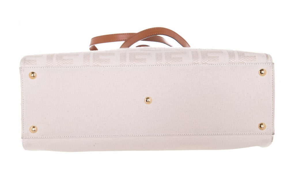 Fendi Ivory SS '21 Jacquard X Tote