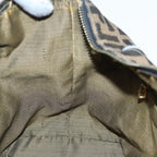 FENDI Zucca Canvas Vanity Hand Bag Brown Black gold89547