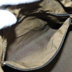 FENDI Zucca Canvas Vanity Hand Bag Brown Black gold89547