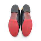 FENDI Loafers Floral pattern Leather Black Multicolor