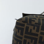 FENDI Zucca Canvas Mamma Baguette Shoulder Bag Brown Black gold89599