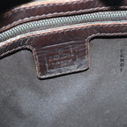 FENDI Zucca Canvas Mamma Baguette Shoulder Bag Brown Black gold89599