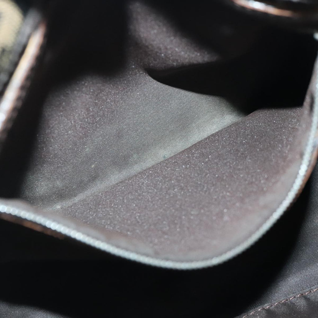 FENDI Zucca Canvas Mamma Baguette Shoulder Bag Brown Black gold89599