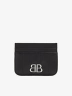 Balenciaga Monaco Leather Card Wallet Black