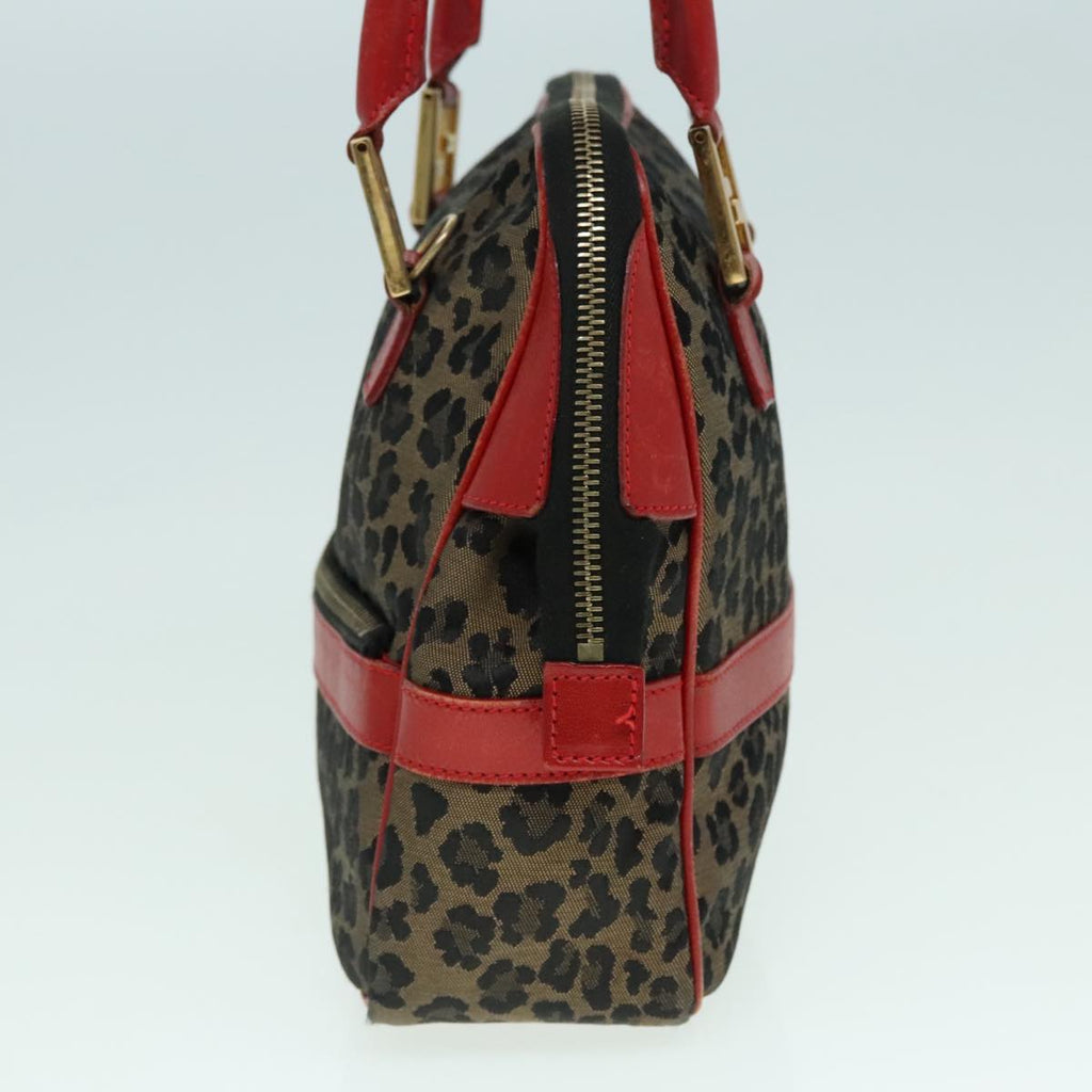 FENDI Hand Bag Canvas 2way Beige Red gold89729