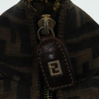 FENDI Zucca Canvas Hand Bag 2way Brown Black gold89813