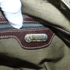 FENDI Zucca Canvas Hand Bag 2way Brown Black gold89813