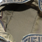 FENDI Zucca Canvas Hand Bag 2way Brown Black gold89813