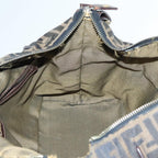 FENDI Zucca Canvas Hand Bag 2way Brown Black gold89813