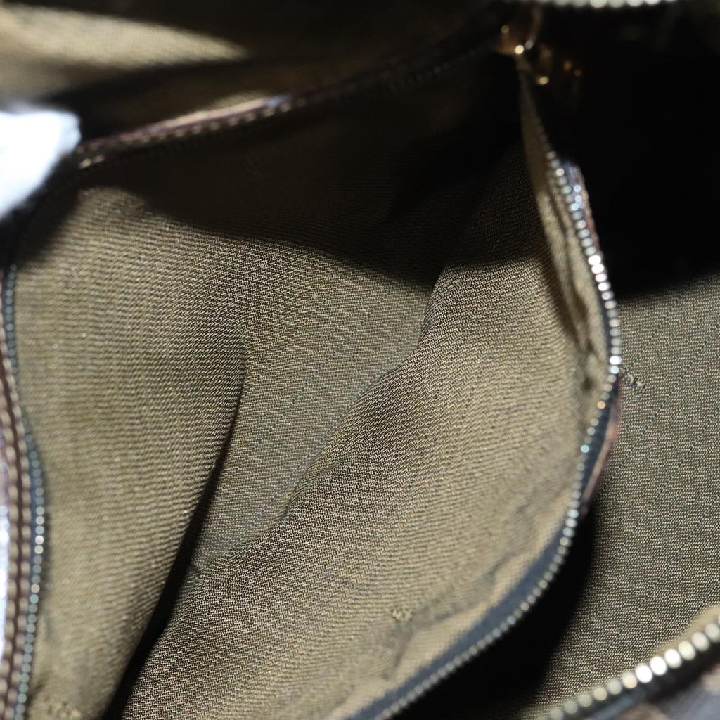 FENDI Zucca Canvas Hand Bag 2way Brown Black gold89813