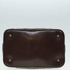 FENDI Zucca Canvas Hand Bag 2way Brown Black gold89813