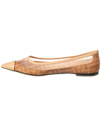 FENDI Colibri Mesh & Leather Ballerina Flat