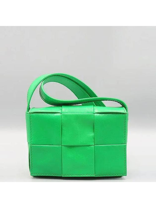 Bottega Veneta 667048 Paraket leather candy cassette mini cross bag