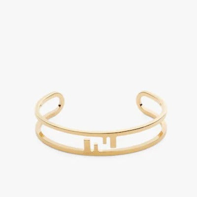 FENDI O'LOCK OPEN BRACELET GOLD