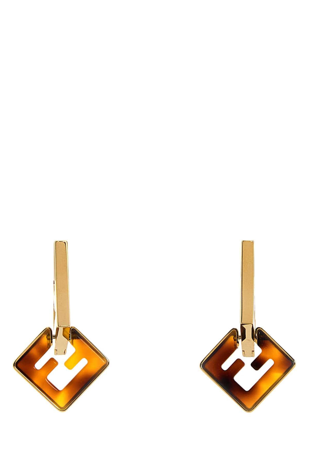 FENDI Printed Plexiglass and Metal Forever Earrings