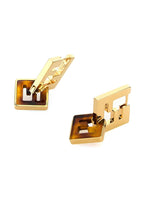 FENDI Printed Plexiglass and Metal Forever Earrings