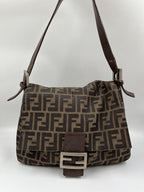 Fendi Mamma Baguette in Brown Zucca Canvas