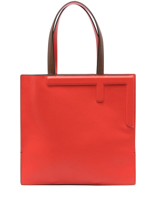 FENDI Medium Leather Color-Block Tote Handbag