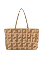 FENDI Large Woven Crochet Shopper Handbag