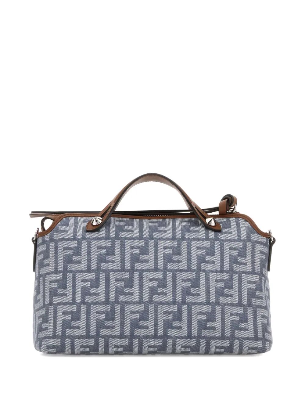 FENDI Medium Denim-Effect FF Jacquard Handbag