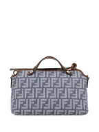 FENDI Medium Denim-Effect FF Jacquard Handbag
