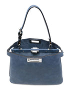 FENDI Medium Denim-Effect Leather Handbag