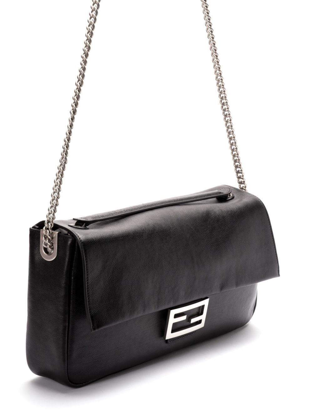 FENDI Large Leather Shoulder Handbag